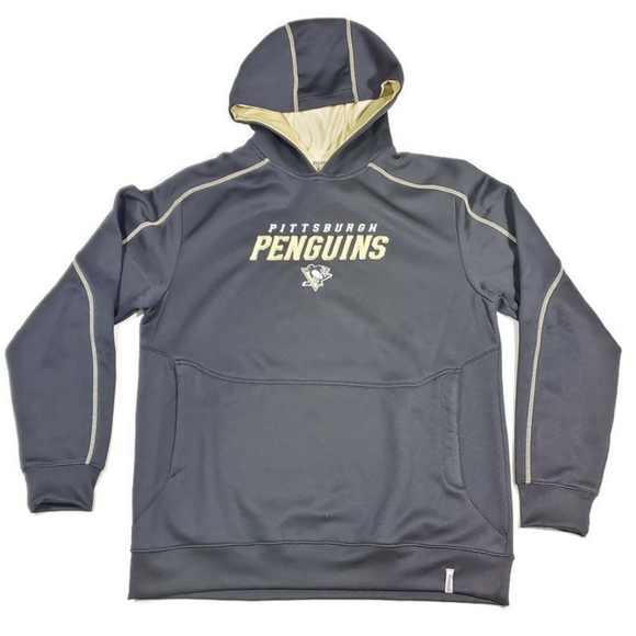 Reebok Other - Reebok Official Heavy Hoodie Pittsburgh Penguin Sz M Hooded Mens Sweater